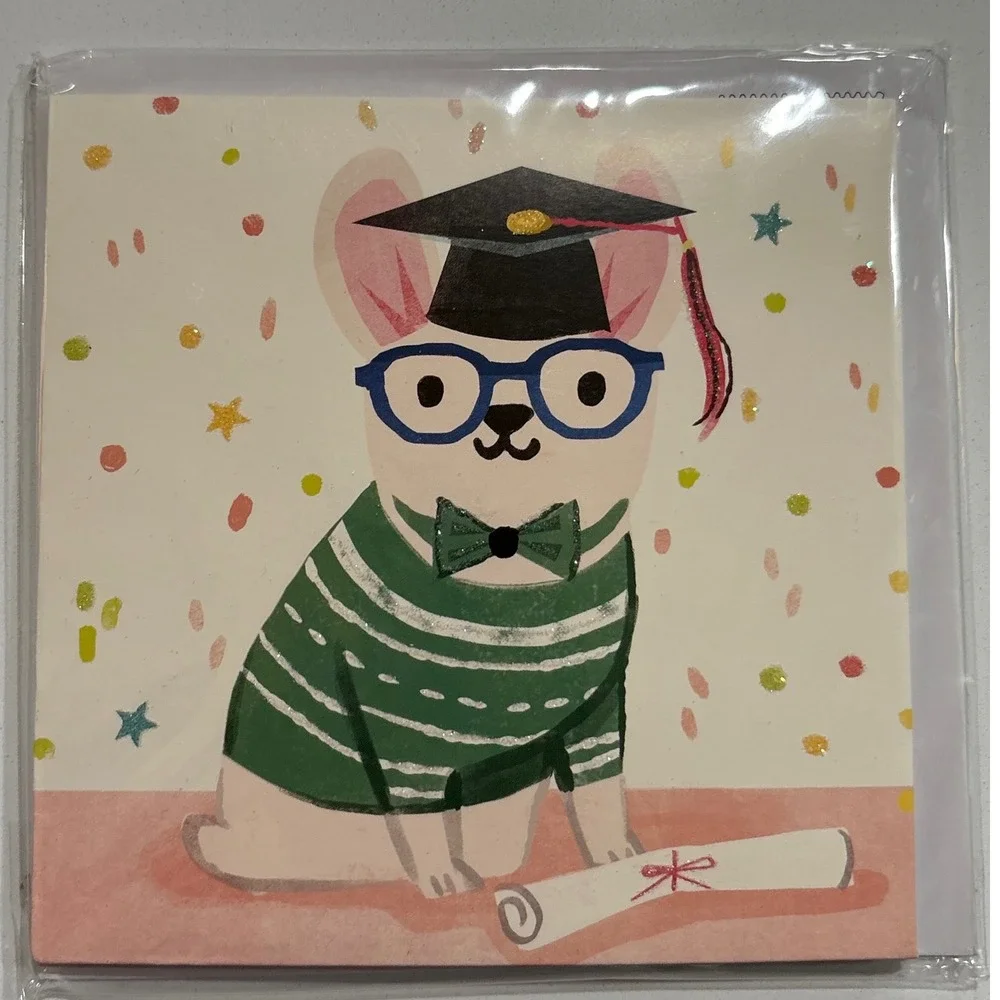 Up With Paper Dog Graduate Pop Up‎ Greeting Card Graduation Congrats